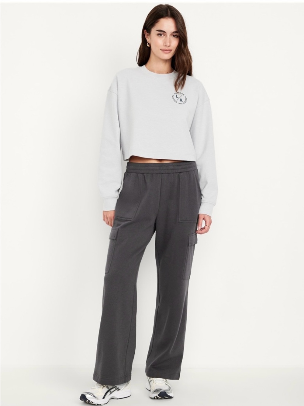 Old Navy Wide Leg Cargo Jumpsuit - Dark gray